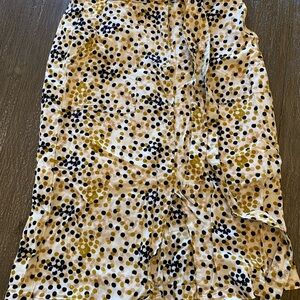 Mossimo Supply Co. Gold and Black Polka Dot Skirt